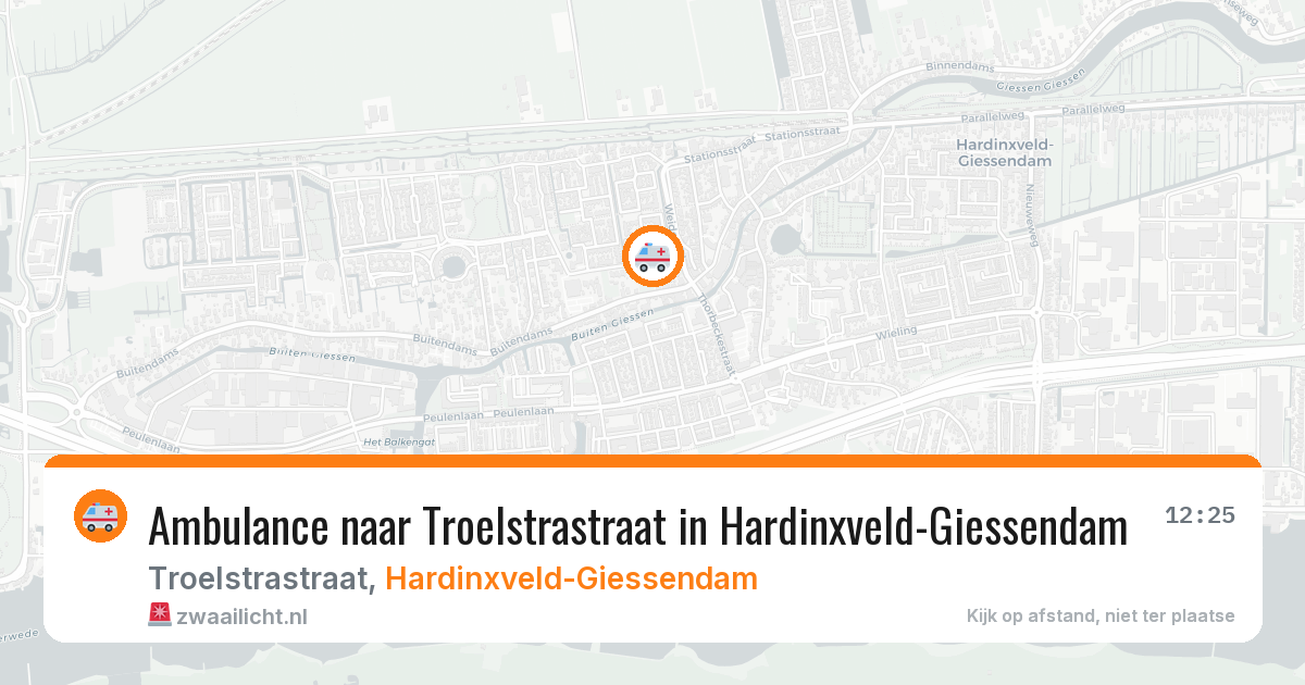 Ambulance naar Troelstrastraat in Hardinxveld-Giessendam — 30 mrt 2026