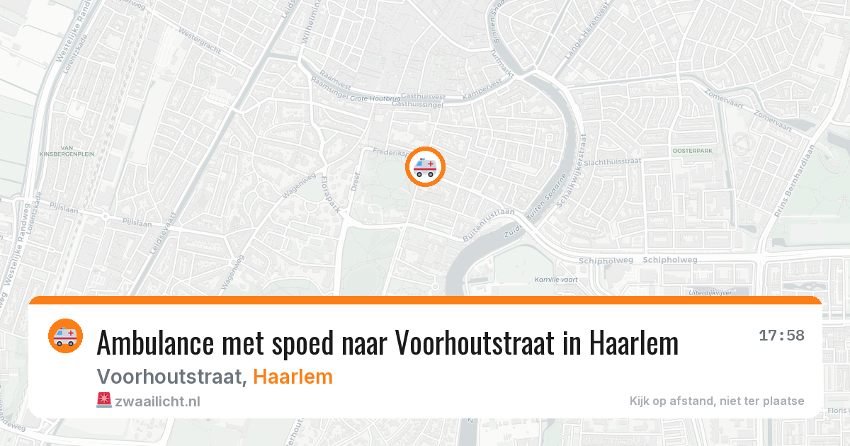 Ambulance met spoed naar Voorhoutstraat in Haarlem — 10 mei 2026