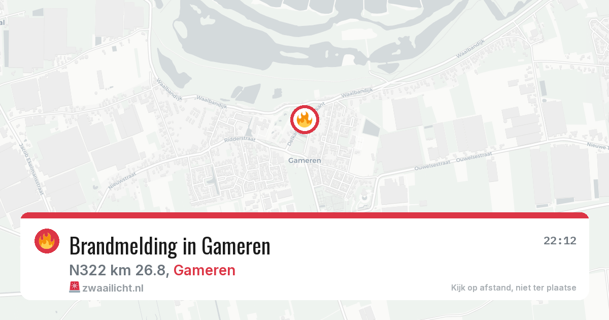 Brandmelding in Gameren — 19 jun 2026