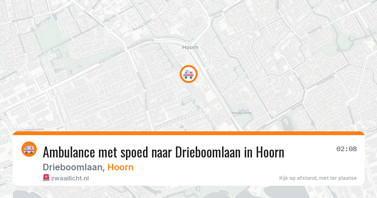 Ambulance met spoed naar Drieboomlaan in Hoorn — 15 mrt 2026
