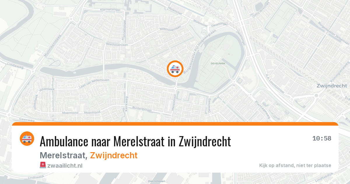 Ambulance naar Merelstraat in Zwijndrecht — 19 jul 2026