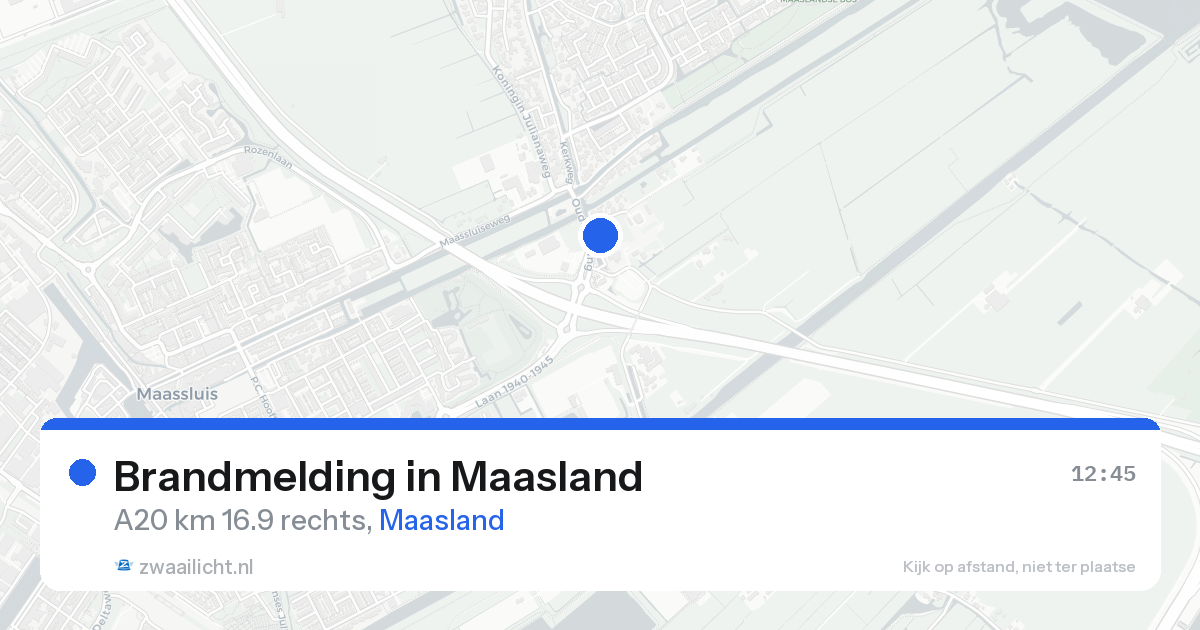 Brandmelding in Maasland — 23 aug 2026