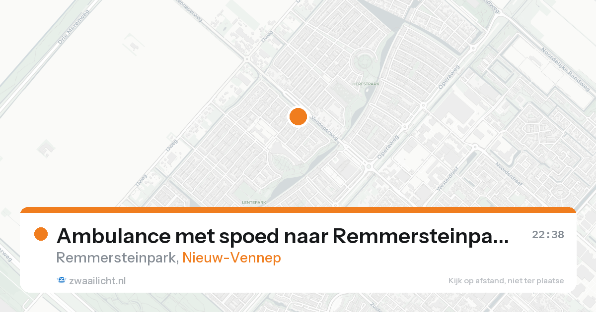 Ambulance met spoed naar Remmersteinpark in Nieuw-Vennep — 17 aug 2026