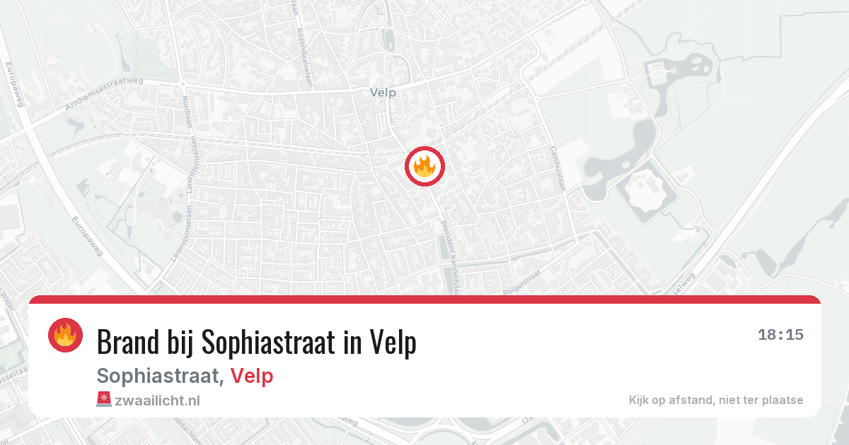Brand bij Sophiastraat in Velp — 8 mei 2026
