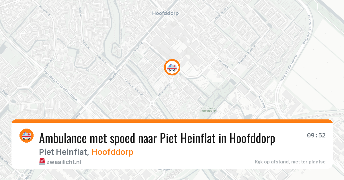 Ambulance met spoed naar Piet Heinflat in Hoofddorp — 22 apr 2026