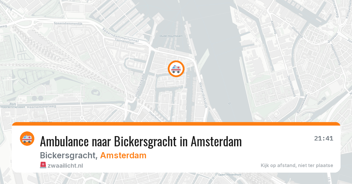 Ambulance naar Bickersgracht in Amsterdam — 20 jun 2026