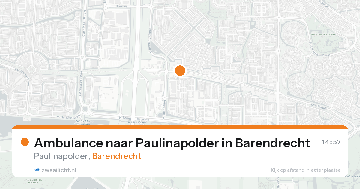 Ambulance naar Paulinapolder in Barendrecht — 25 aug 2026