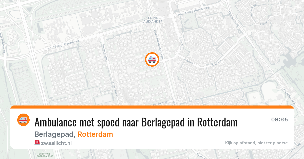 Ambulance met spoed naar Berlagepad in Rotterdam — 18 mei 2026