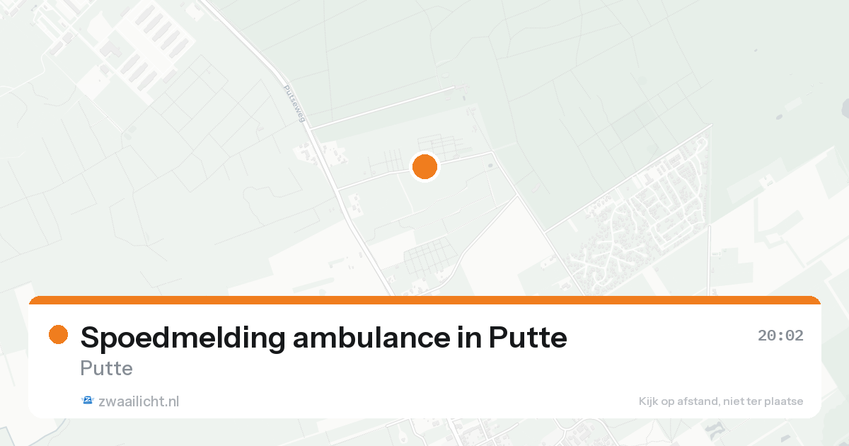 Spoedmelding ambulance in Putte — 15 aug 2026