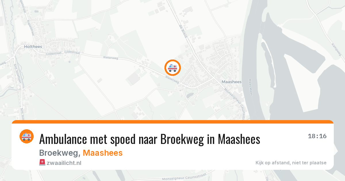 Ambulance met spoed naar Broekweg in Maashees — 5 jun 2026