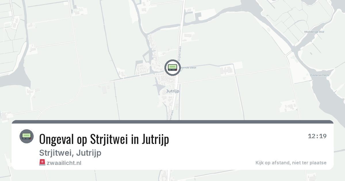 Ongeval op Strjitwei in Jutrijp — 6 feb 2026