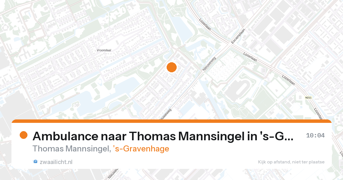 Ambulance naar Thomas Mannsingel in 's-Gravenhage — 27 aug 2026