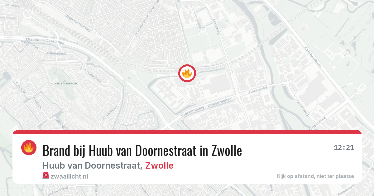 Brand bij Huub van Doornestraat in Zwolle — 28 jun 2026