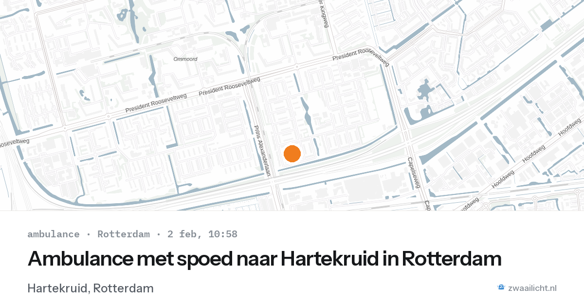 Ambulance met spoed naar Hartekruid in Rotterdam — 2 feb 2026