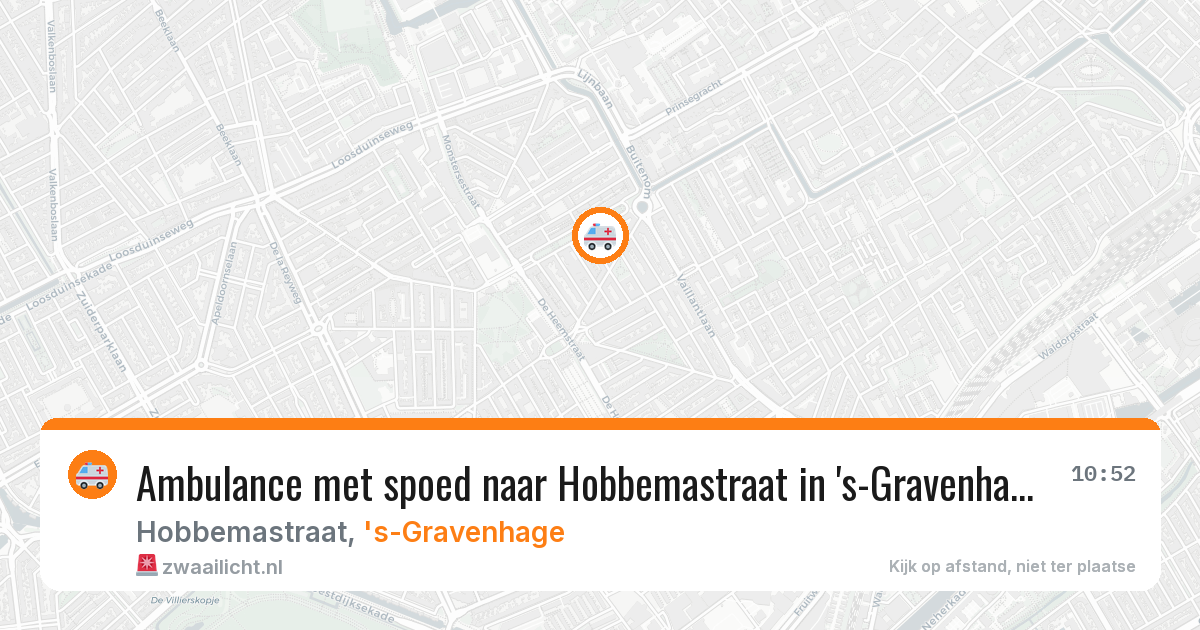 Ambulance met spoed naar Hobbemastraat in 's-Gravenhage — 17 mrt 2026