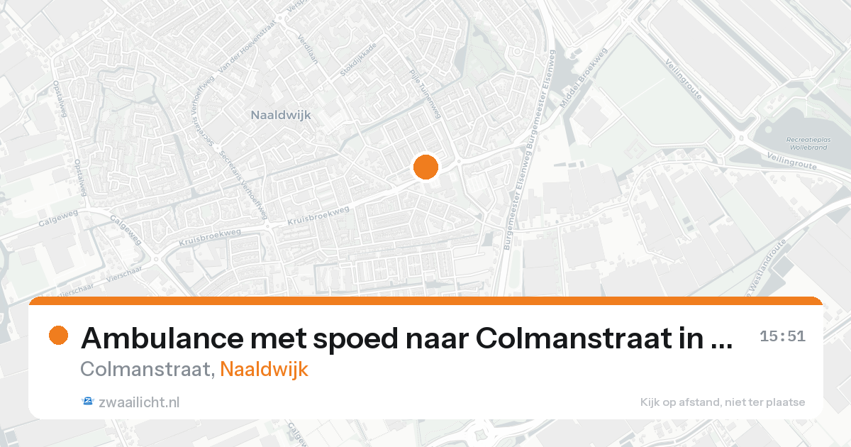 Ambulance met spoed naar Colmanstraat in Naaldwijk — 8 mei 2026