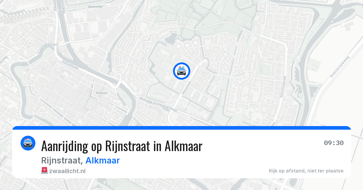 Aanrijding op Rijnstraat in Alkmaar — 26 mei 2026
