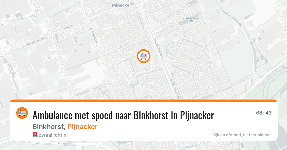 Ambulance met spoed naar Binkhorst in Pijnacker — 2 mei 2026