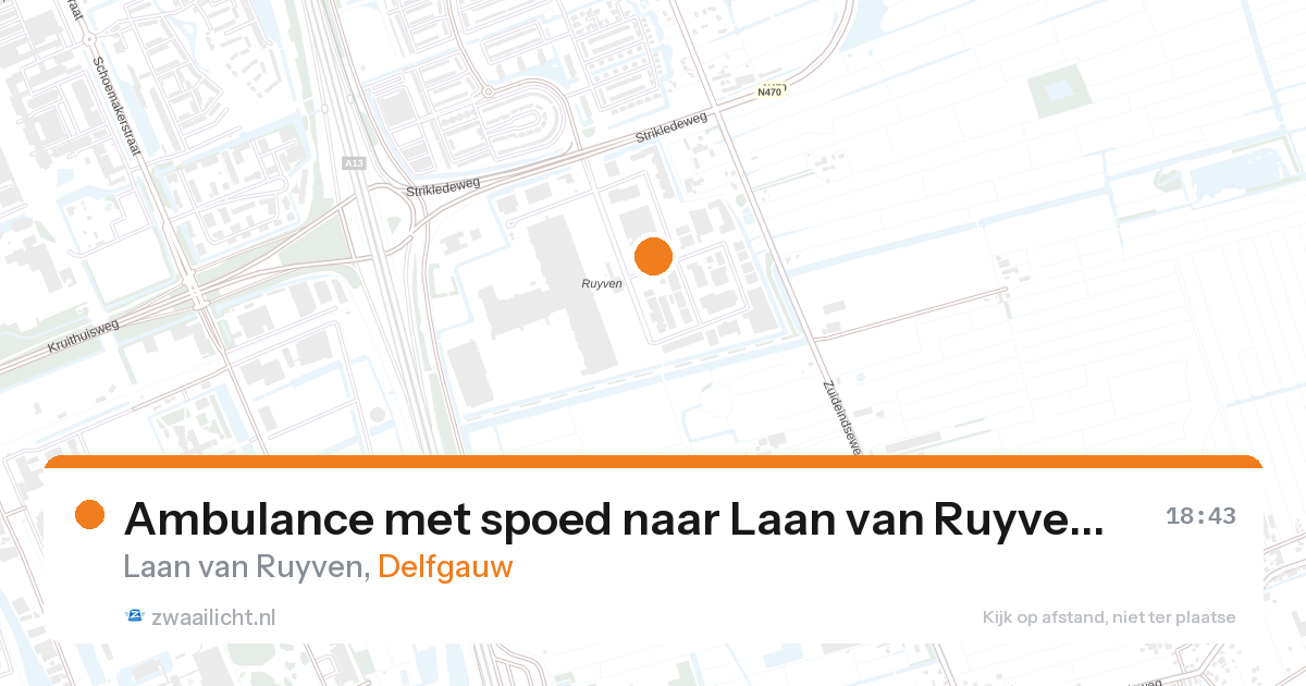 Ambulance met spoed naar Laan van Ruyven in Delfgauw — 28 apr 2026