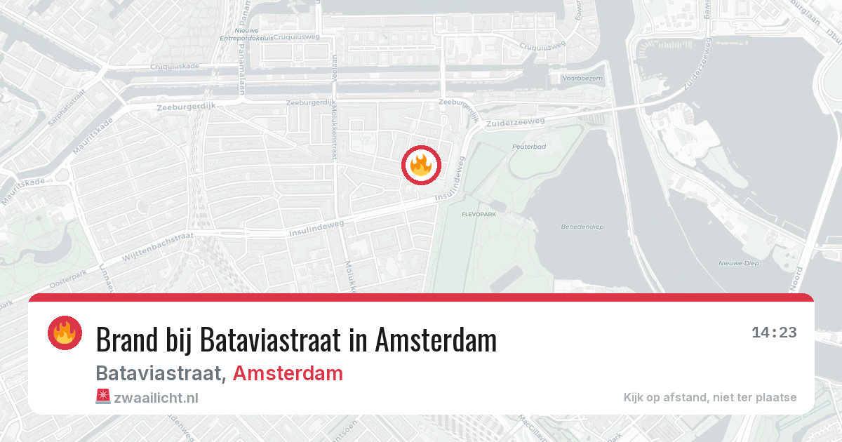 Brand bij Bataviastraat in Amsterdam — 2 mrt 2026