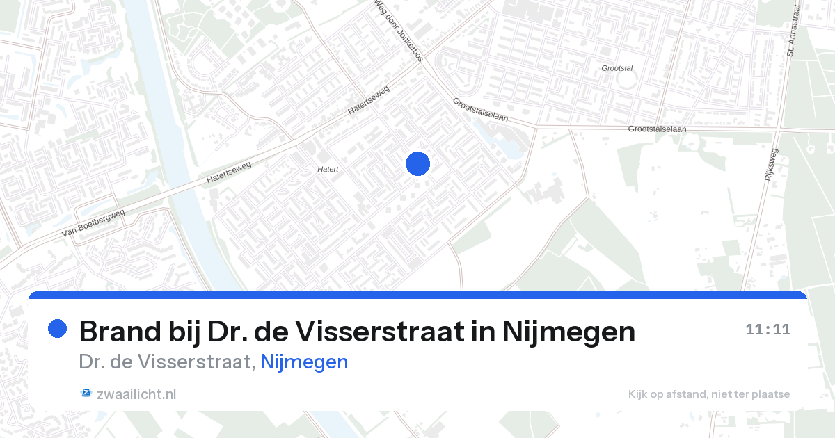 Brand bij Dr. de Visserstraat in Nijmegen — 27 aug 2026