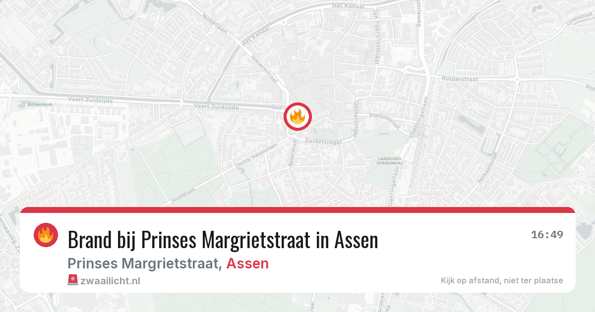 Brand bij Prinses Margrietstraat in Assen — 27 jul 2026
