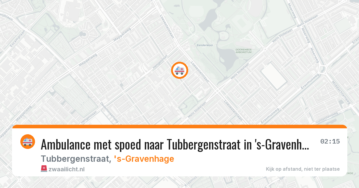 Ambulance met spoed naar Tubbergenstraat in 's-Gravenhage — 13 jul 2026