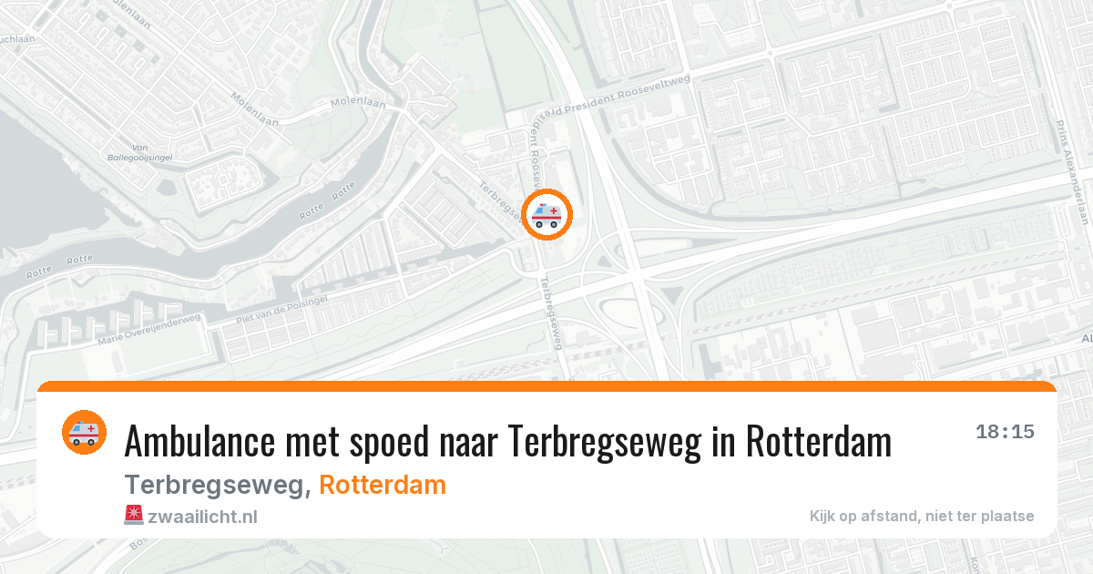 Ambulance met spoed naar Terbregseweg in Rotterdam — 13 mrt 2026