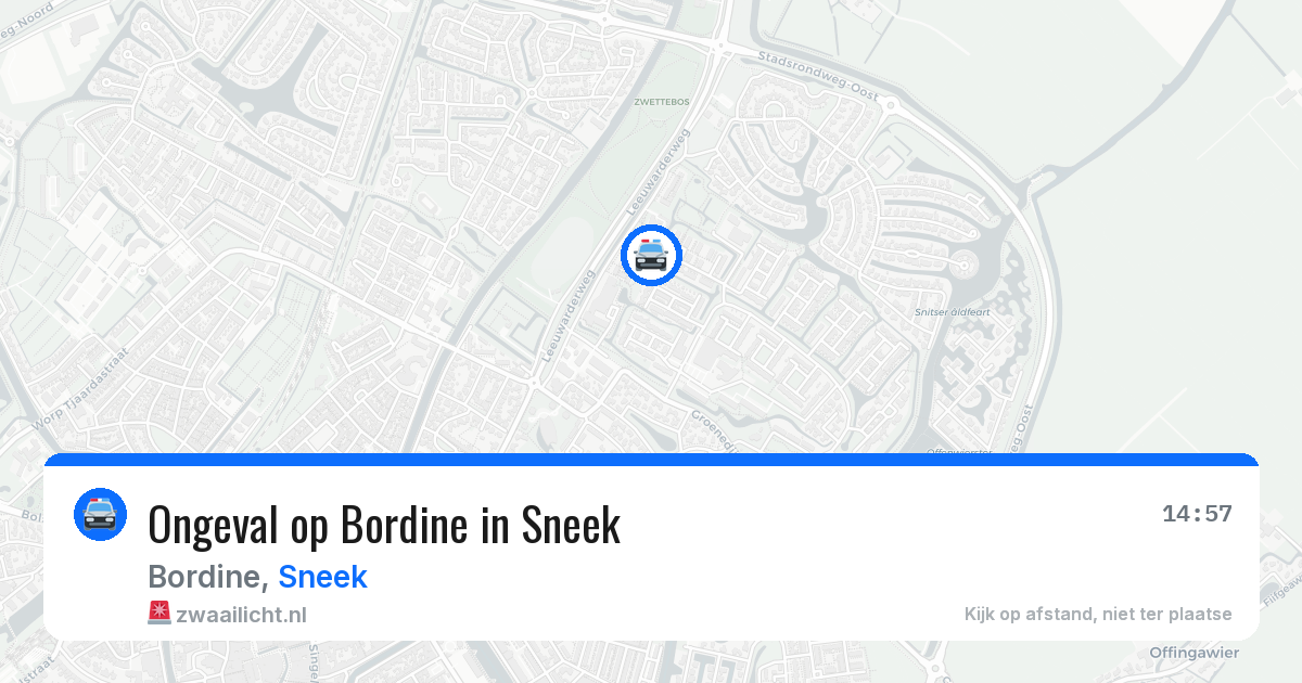 Ongeval op Bordine in Sneek — 22 jun 2026