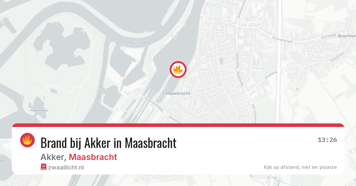 Brand bij Akker in Maasbracht — 13 jul 2026