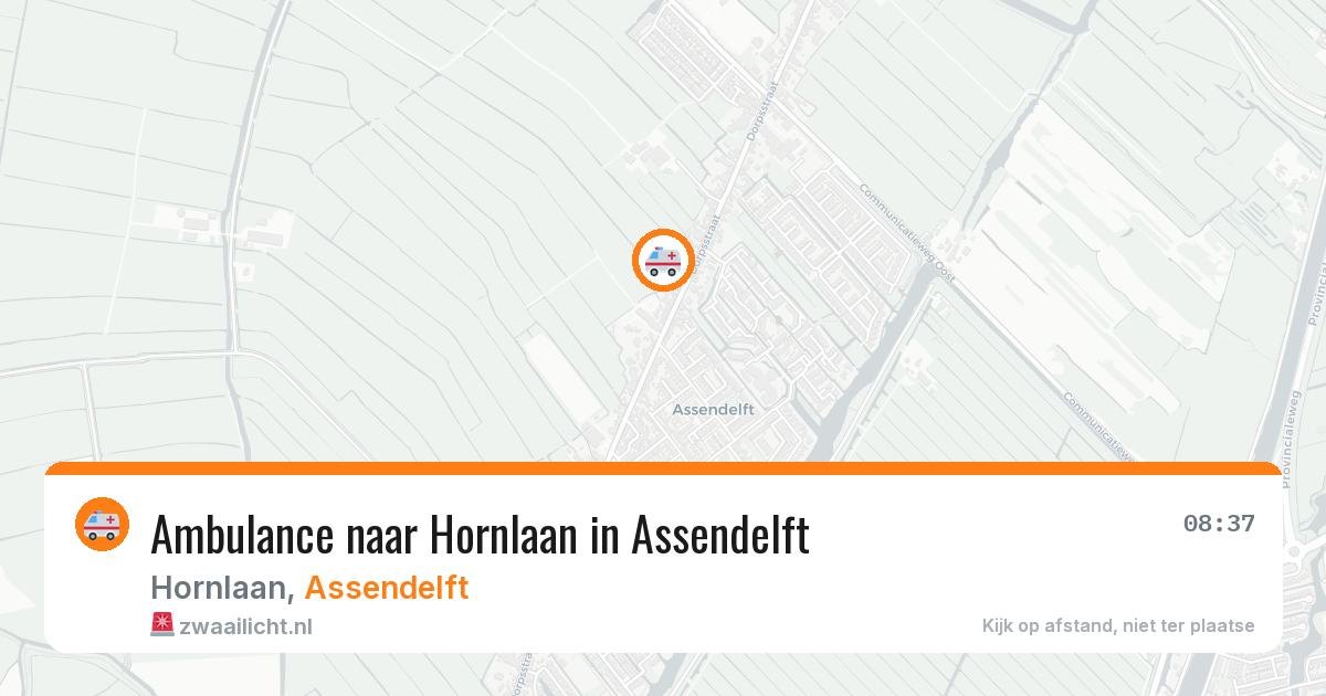Ambulance naar Hornlaan in Assendelft — 31 jul 2026