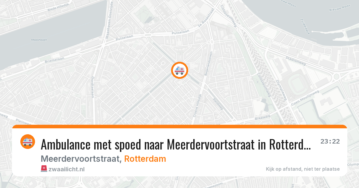 Ambulance met spoed naar Meerdervoortstraat in Rotterdam — 26 mrt 2026