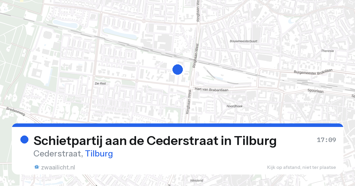 Schietpartij aan de Cederstraat in Tilburg — 26 aug 2026