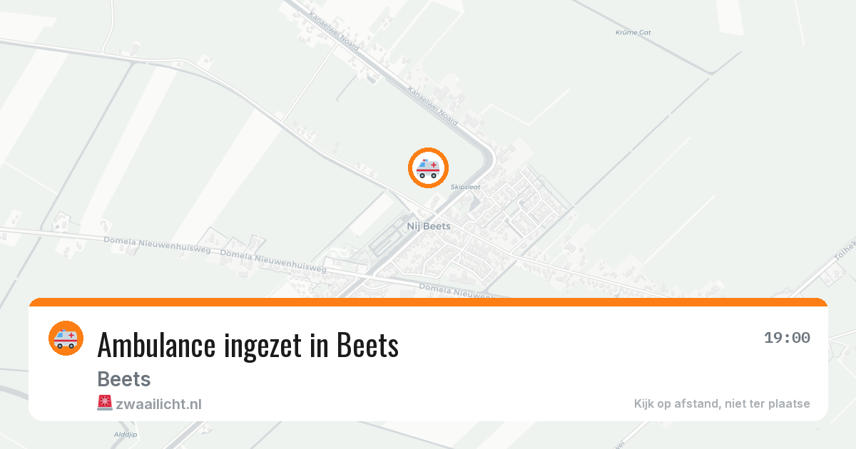 Ambulance ingezet in Beets — 2 mrt 2026