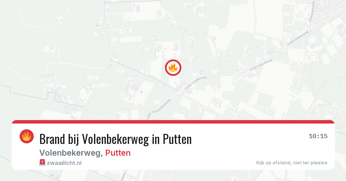Brand bij Volenbekerweg in Putten — 1 aug 2026