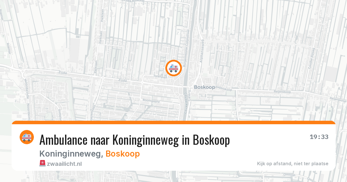 Ambulance naar Koninginneweg in Boskoop — 27 apr 2026