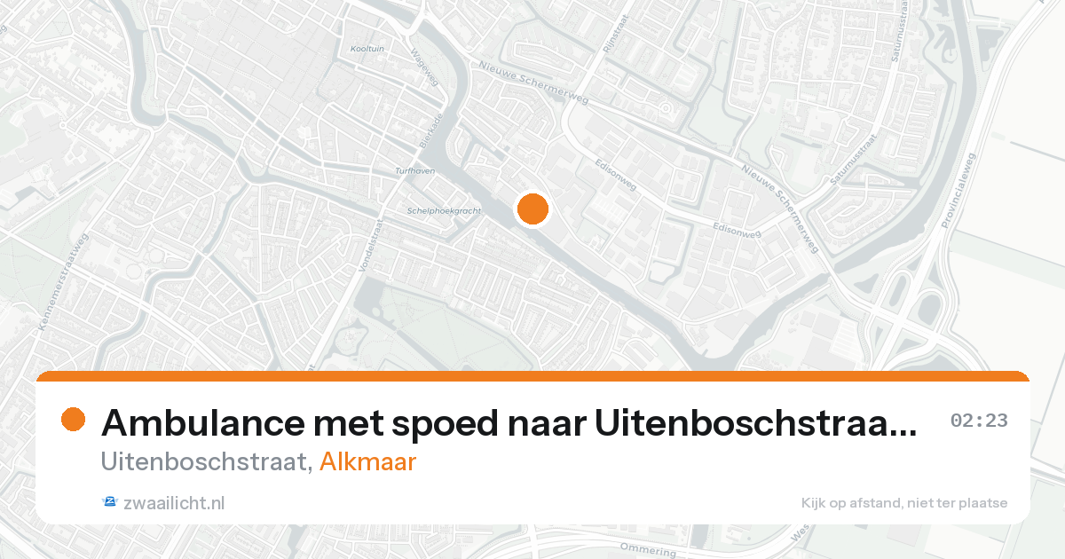 Ambulance met spoed naar Uitenboschstraat in Alkmaar — 6 jun 2026