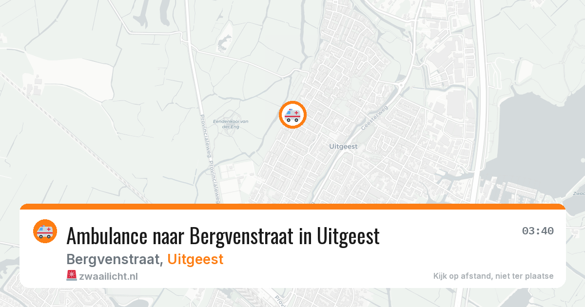 Ambulance naar Bergvenstraat in Uitgeest — 7 aug 2026