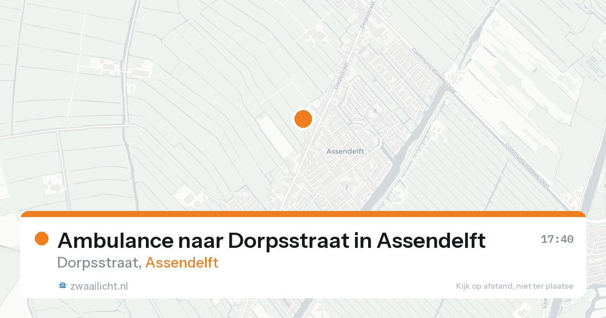 Ambulance naar Dorpsstraat in Assendelft — 15 aug 2026