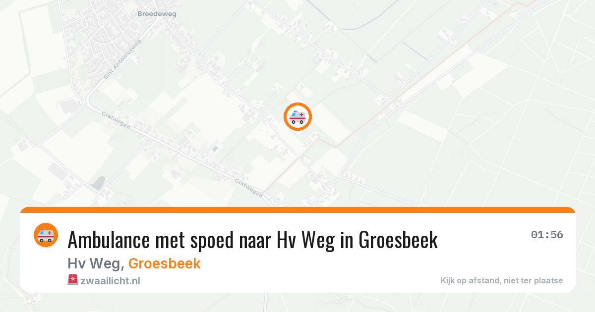 Ambulance met spoed naar Hv Weg in Groesbeek — 28 mei 2026