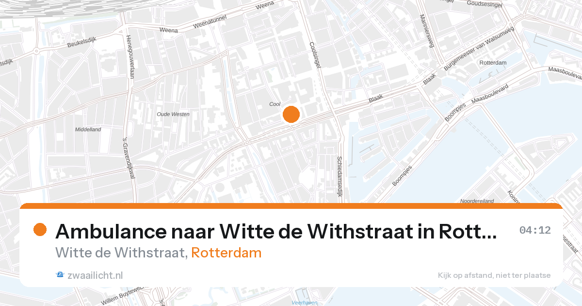 Ambulance naar Witte de Withstraat in Rotterdam — 27 aug 2026