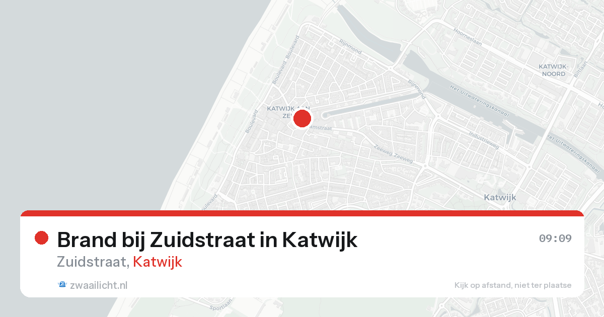 Brand bij Zuidstraat in Katwijk — 19 aug 2026