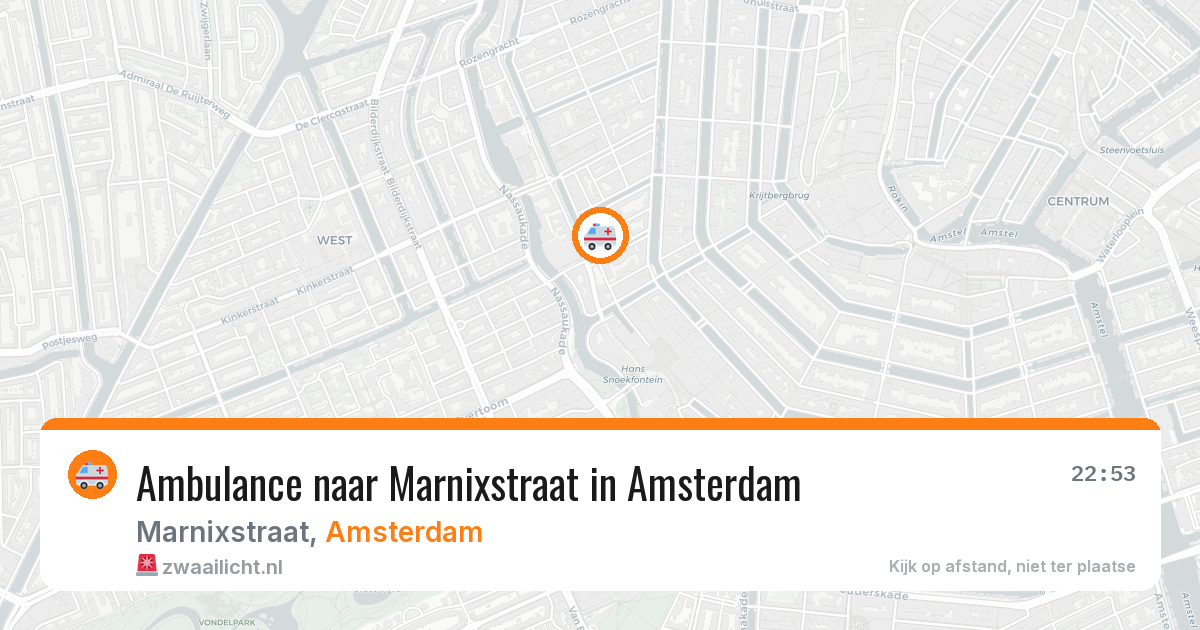 Ambulance naar Marnixstraat in Amsterdam — 15 apr 2026