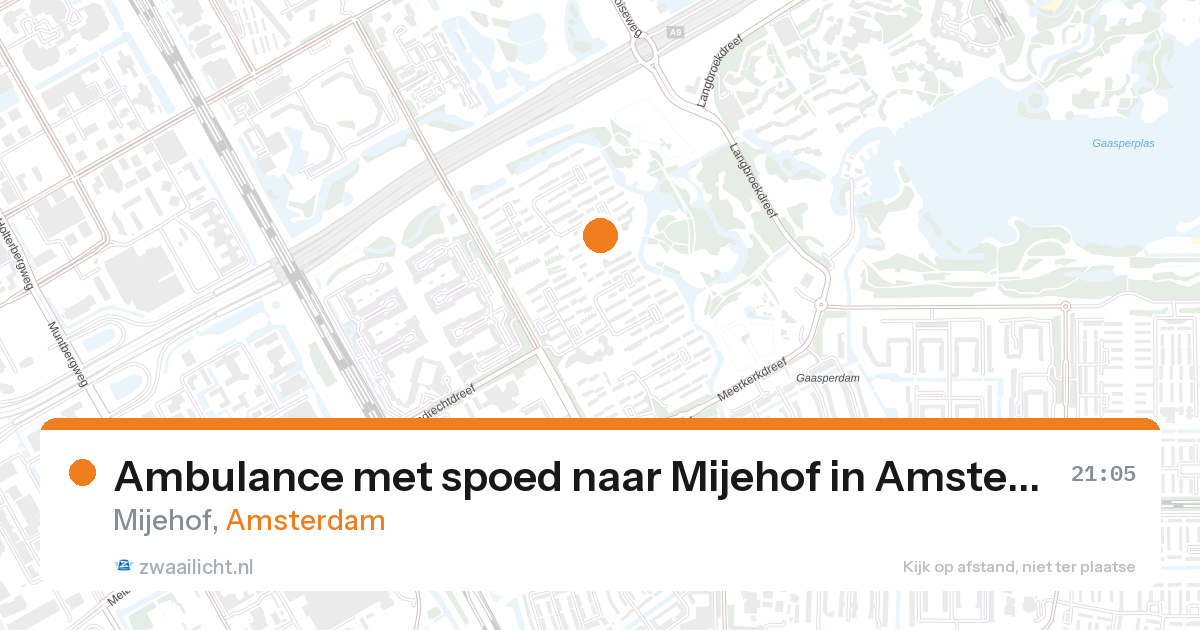 Ambulance met spoed naar Mijehof in Amsterdam — 28 aug 2026