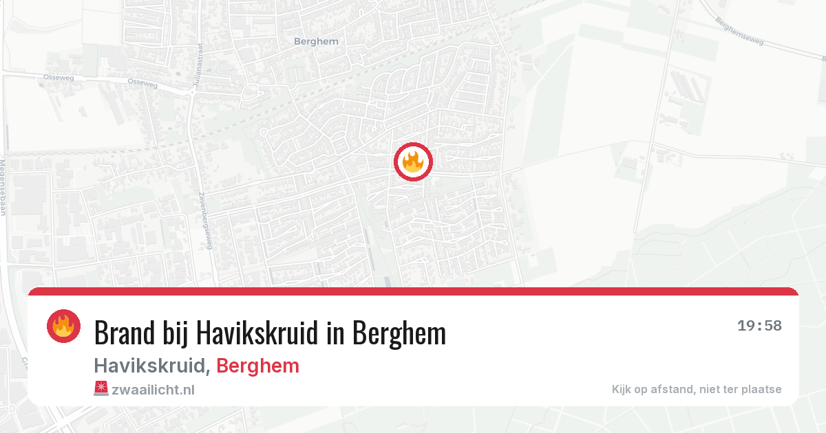 Brand bij Havikskruid in Berghem — 24 jul 2026
