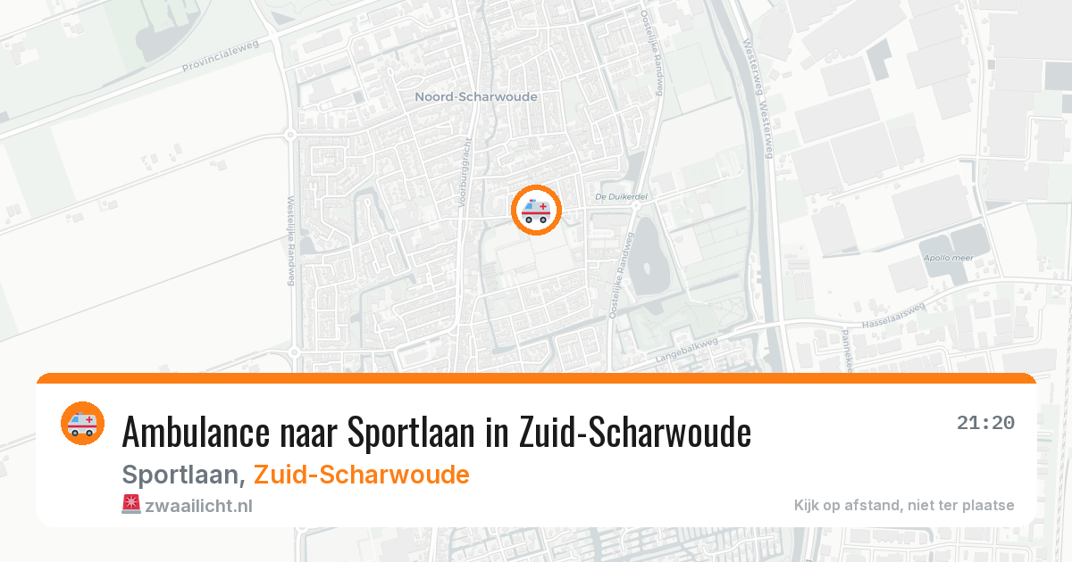 Ambulance naar Sportlaan in Zuid-Scharwoude — 31 jul 2026