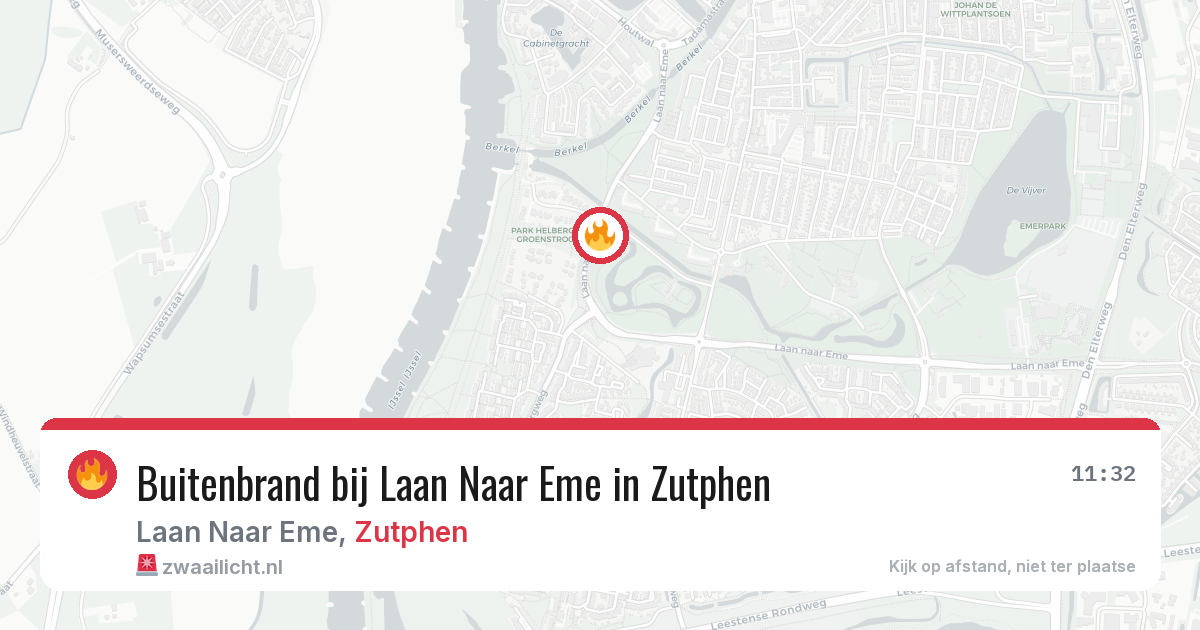 Buitenbrand bij Laan Naar Eme in Zutphen — 24 mrt 2026