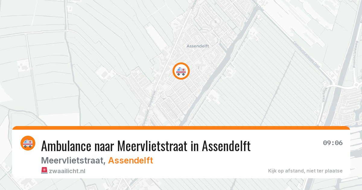 Ambulance naar Meervlietstraat in Assendelft — 24 jul 2026
