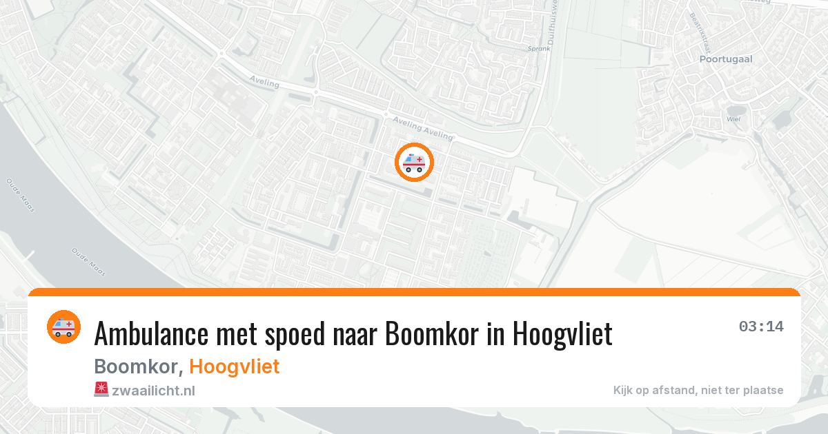 Ambulance met spoed naar Boomkor in Hoogvliet — 10 mei 2026