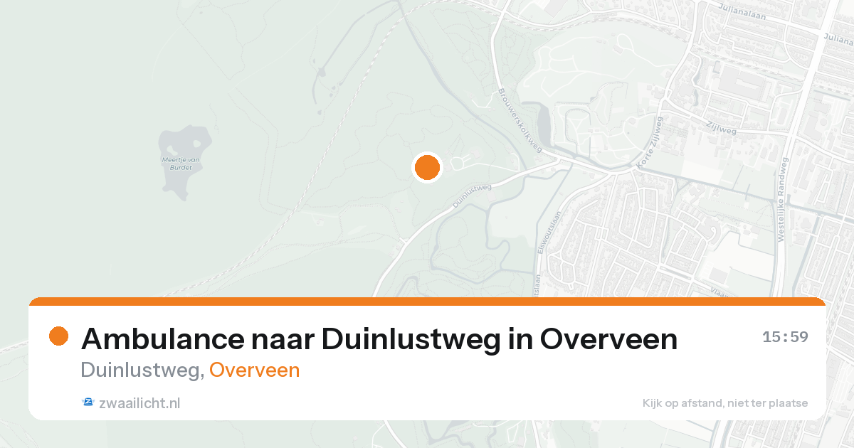 Ambulance naar Duinlustweg in Overveen — 14 aug 2026